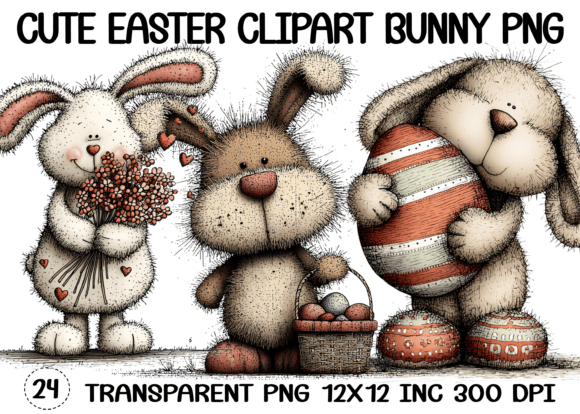 Download Cute Easter Clipart Bunny PNG - Easter clipart Collection