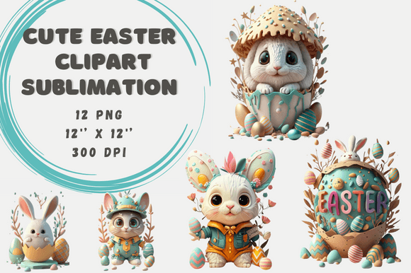Download Cute Easter Clipart Sublimation - Easter clipart Collection