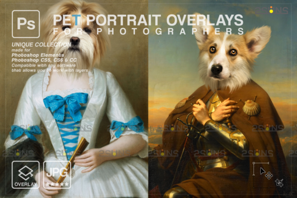 Download Royal Pet Portrait Templates Vol.18 - Pet portrait Collection