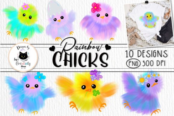 Download Rainbow Chicks Cute Easter Clipart - Easter clipart Collection