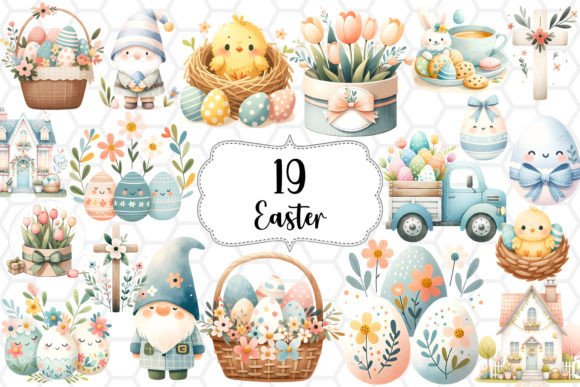 Download Cute Easter Clipart Bundle - Easter clipart Collection