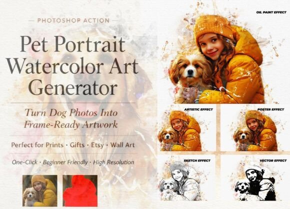 Download Pet Portrait Watercolor Art Generator - Pet portrait Collection